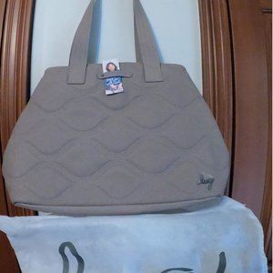 NWOT LUG Tempo Matte Luxe VL LARGE Tote Bag - Pearl Gray